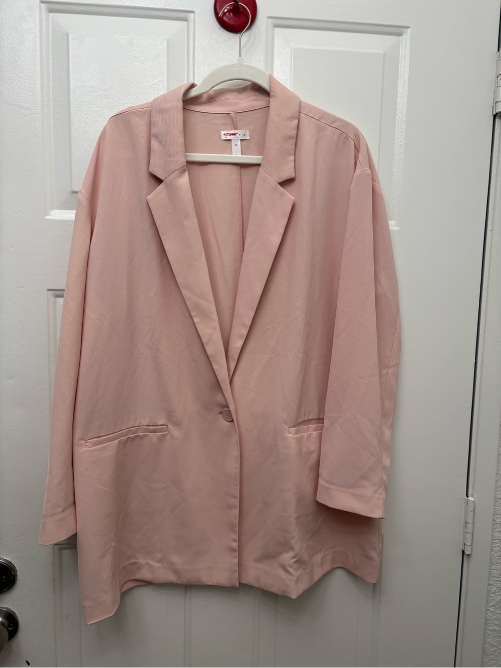 Leith Blush Pink Single-Button Relaxed Blazer